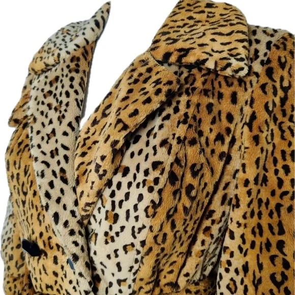 Vintage 1960’s Joseph Ribkoff Leopard Print Faux Fur Coat